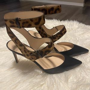 New in box. Nine West Black and Leopard Turblent Heels